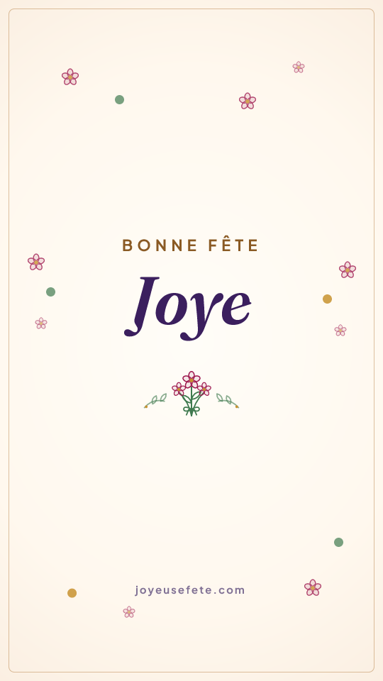 Image « Bonne fête Joye » au format story