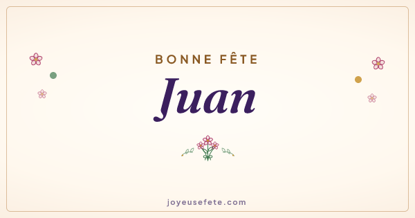Image « Bonne fête Juan » au format large