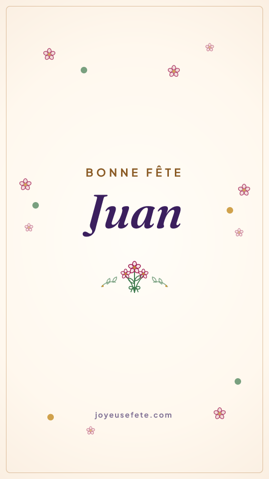Image « Bonne fête Juan » au format story