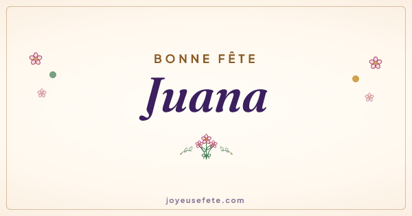 Image « Bonne fête Juana » au format large