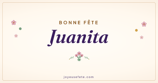 Image « Bonne fête Juanita » au format large