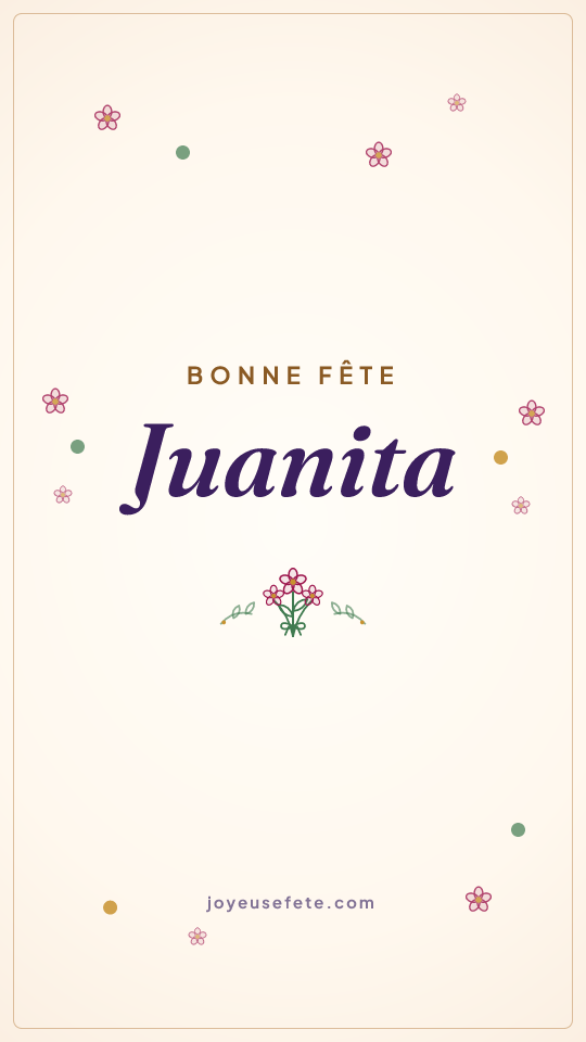 Image « Bonne fête Juanita » au format story