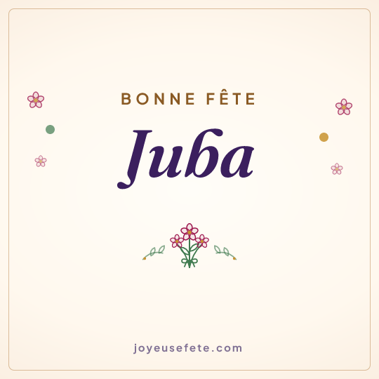 Image carrée « Bonne fête Juba » pour WhatsApp