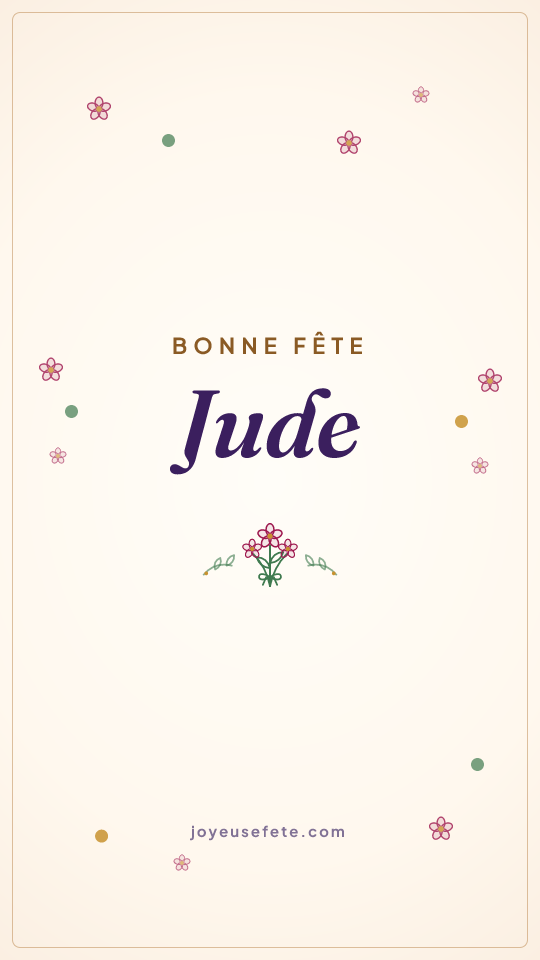 Image « Bonne fête Jude » au format story