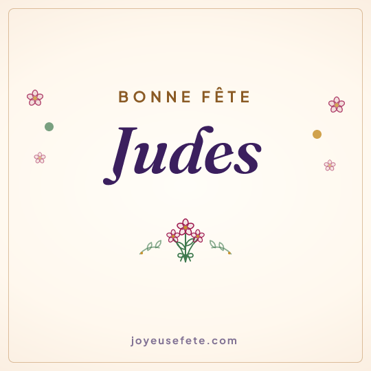 Image carrée « Bonne fête Judes » pour WhatsApp