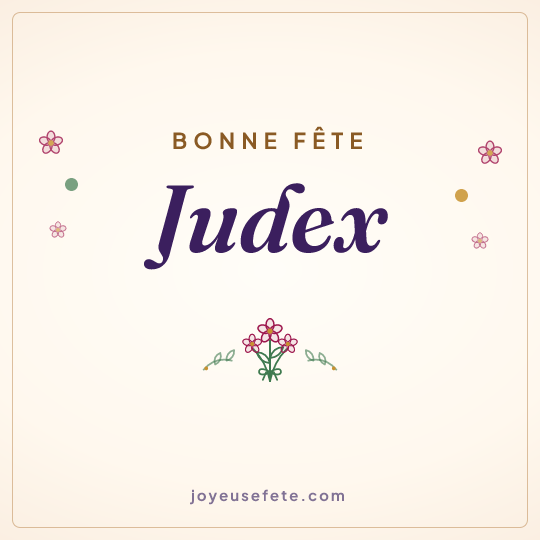 Image carrée « Bonne fête Judex » pour WhatsApp