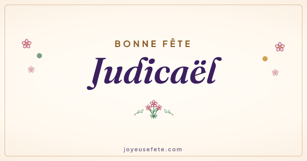 Image « Bonne fête Judicaël » au format large