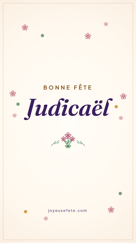 Image « Bonne fête Judicaël » au format story