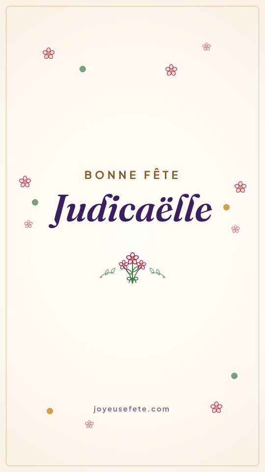 Image « Bonne fête Judicaëlle » au format story