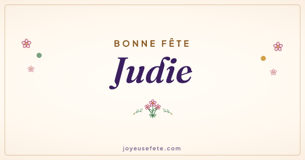 Image « Bonne fête Judie » au format large