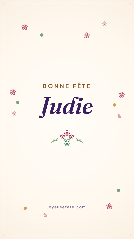 Image « Bonne fête Judie » au format story
