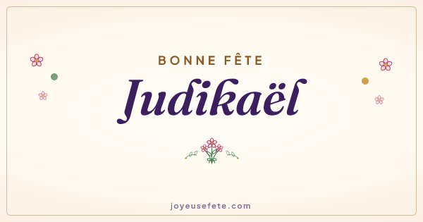 Image « Bonne fête Judikaël » au format large