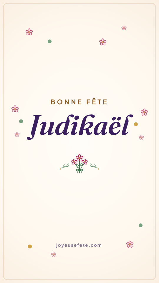 Image « Bonne fête Judikaël » au format story