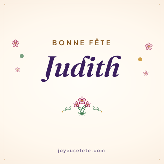 Image carrée « Bonne fête Judith » pour WhatsApp