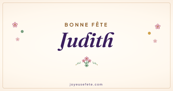 Image « Bonne fête Judith » au format large
