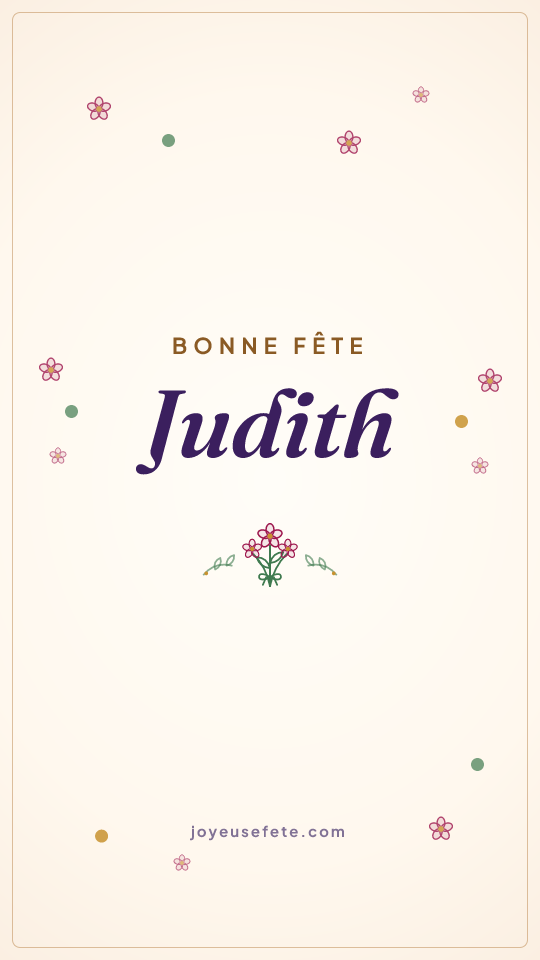 Image « Bonne fête Judith » au format story