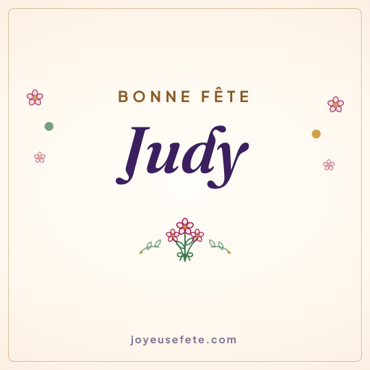 Image carrée « Bonne fête Judy » pour WhatsApp