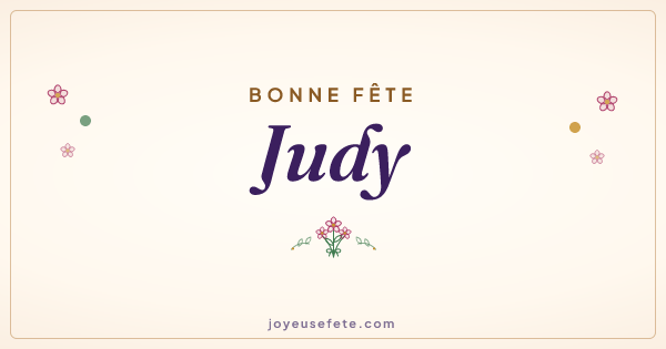 Image « Bonne fête Judy » au format large