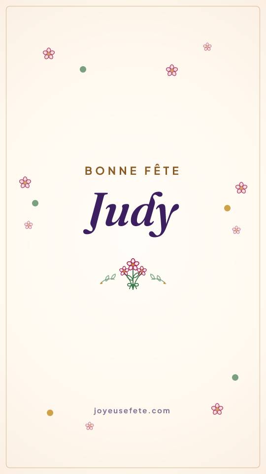 Image « Bonne fête Judy » au format story