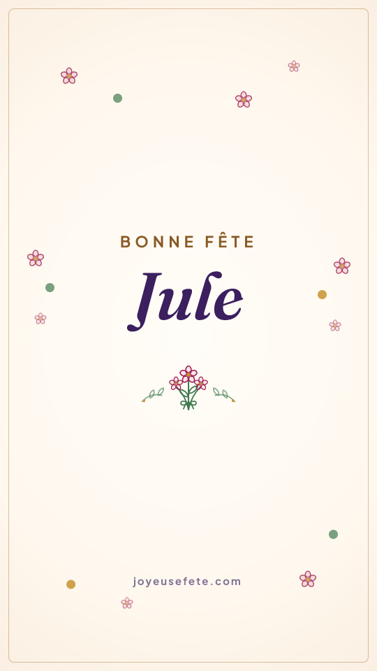 Image « Bonne fête Jule » au format story