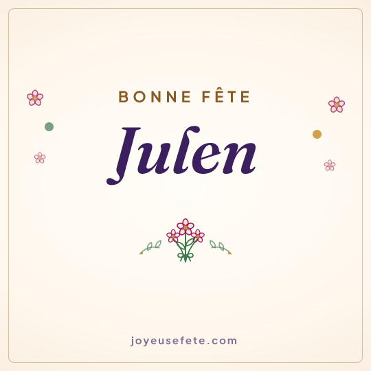 Image carrée « Bonne fête Julen » pour WhatsApp