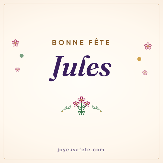 Image carrée « Bonne fête Jules » pour WhatsApp