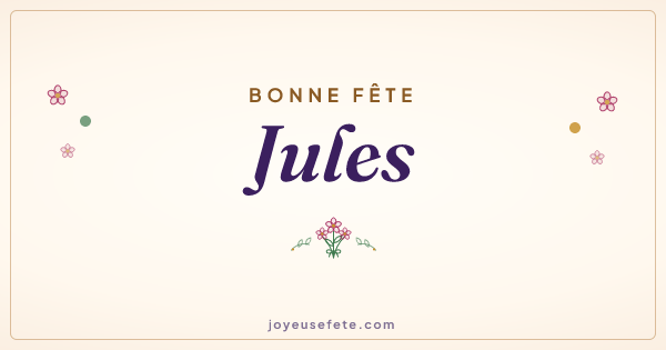 Image « Bonne fête Jules » au format large