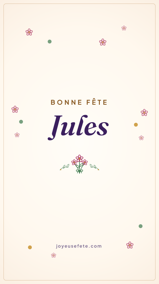 Image « Bonne fête Jules » au format story