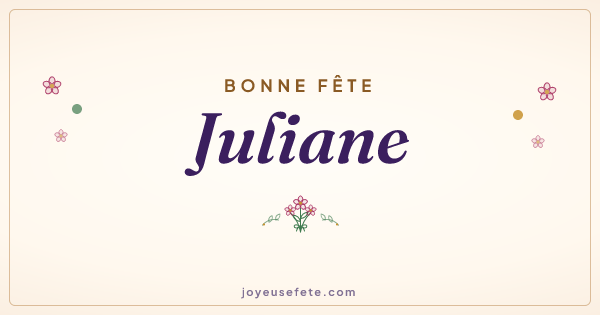 Image « Bonne fête Juliane » au format large