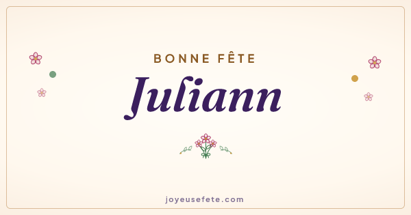 Image « Bonne fête Juliann » au format large
