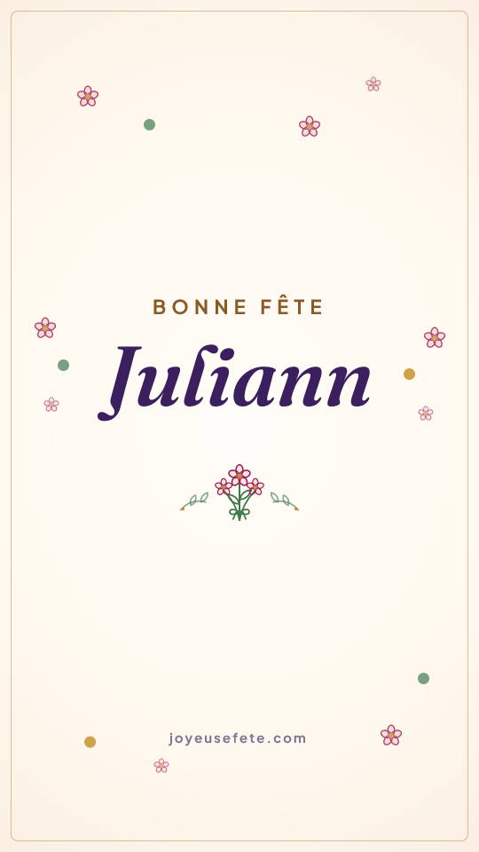 Image « Bonne fête Juliann » au format story