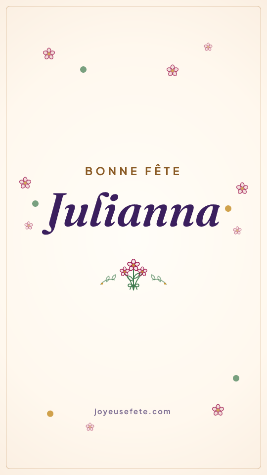 Image « Bonne fête Julianna » au format story
