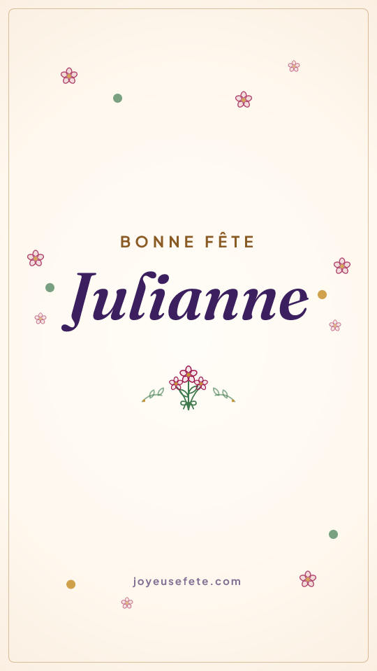 Image « Bonne fête Julianne » au format story