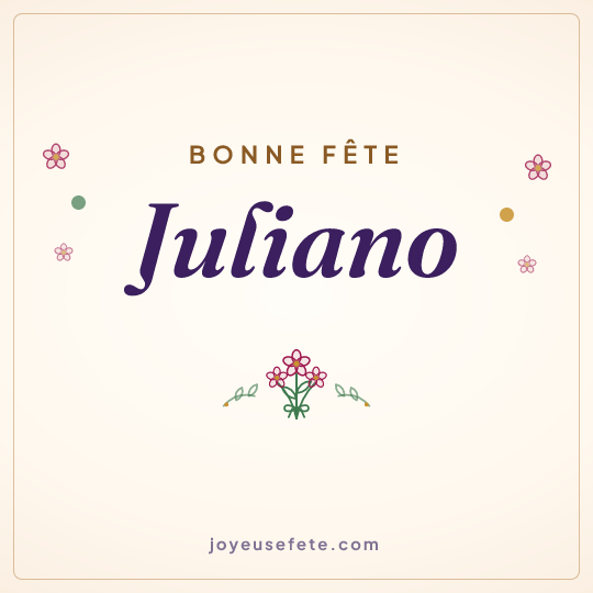 Image carrée « Bonne fête Juliano » pour WhatsApp