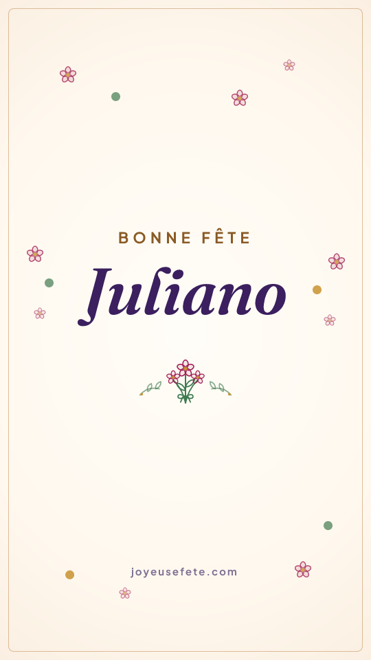 Image « Bonne fête Juliano » au format story