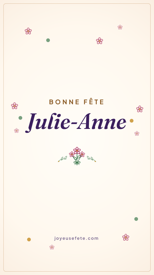 Image « Bonne fête Julie-Anne » au format story