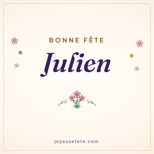 Image carrée « Bonne fête Julien » pour WhatsApp