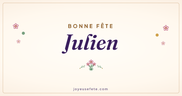 Image « Bonne fête Julien » au format large