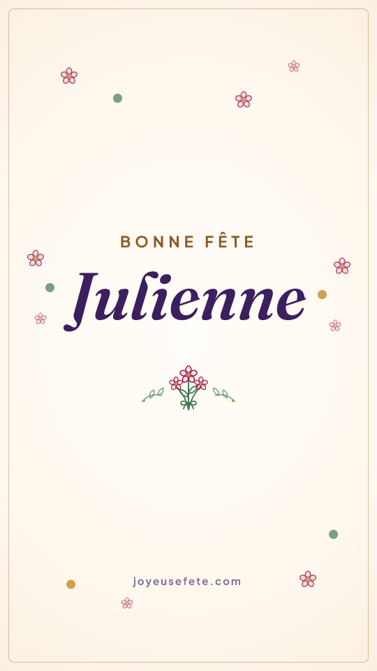 Image « Bonne fête Julienne » au format story