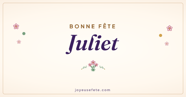 Image « Bonne fête Juliet » au format large