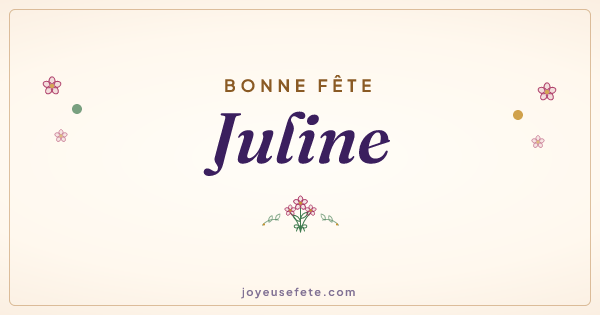 Image « Bonne fête Juline » au format large