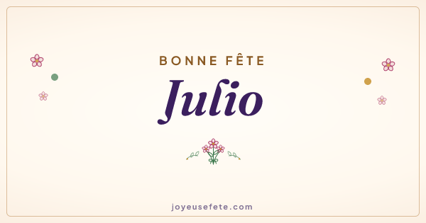 Image « Bonne fête Julio » au format large