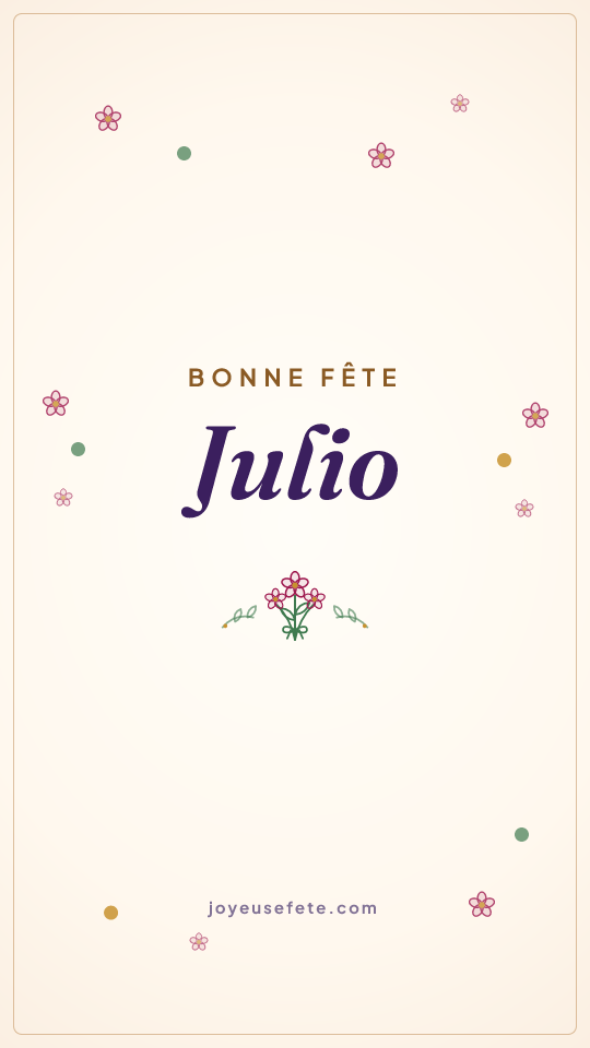 Image « Bonne fête Julio » au format story