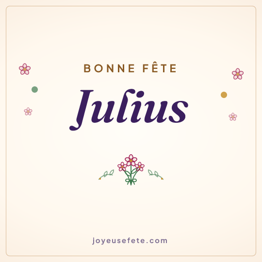 Image carrée « Bonne fête Julius » pour WhatsApp