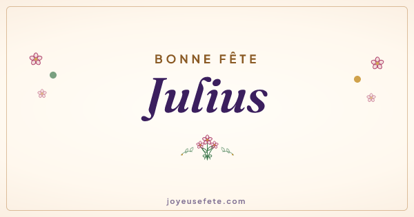 Image « Bonne fête Julius » au format large