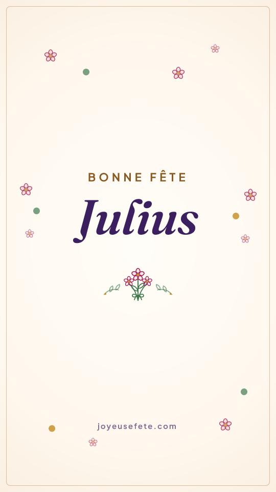 Image « Bonne fête Julius » au format story