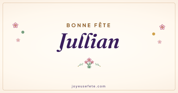 Image « Bonne fête Jullian » au format large