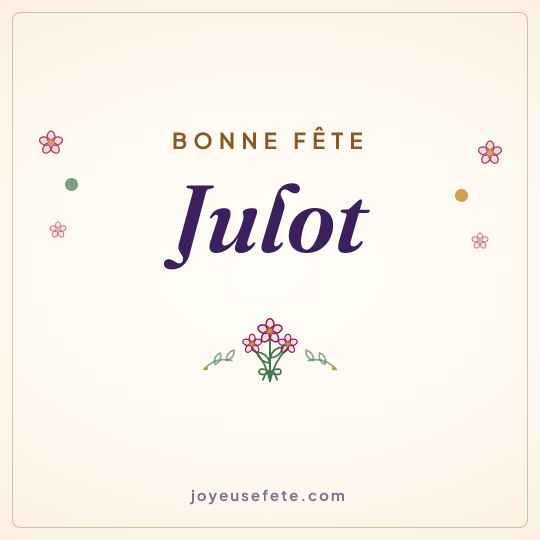 Image carrée « Bonne fête Julot » pour WhatsApp