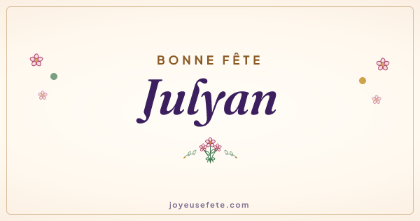 Image « Bonne fête Julyan » au format large