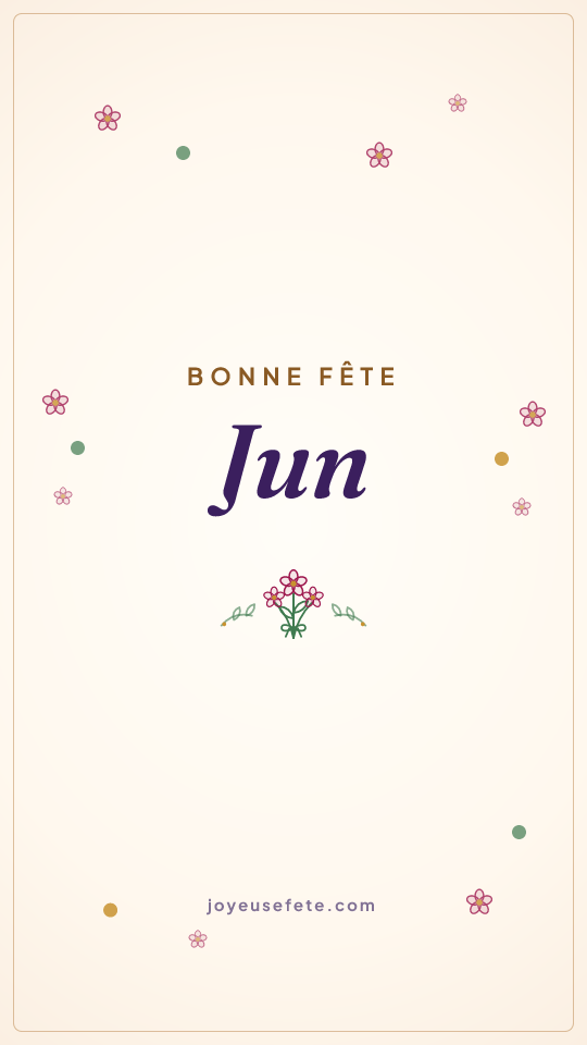 Image « Bonne fête Jun » au format story